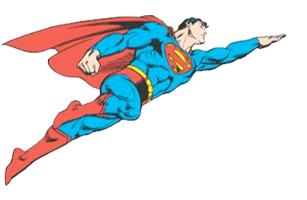 Superman in flight