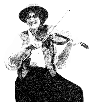 Sketch of me playing at the New Year's Eve Dawn Dance, sometime in the early 1980s.